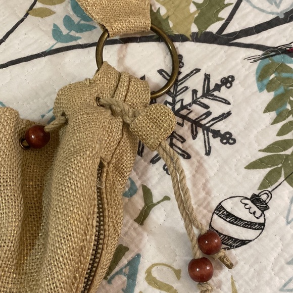 Boho bag brown with gold metallic weave - Picture 2 of 4